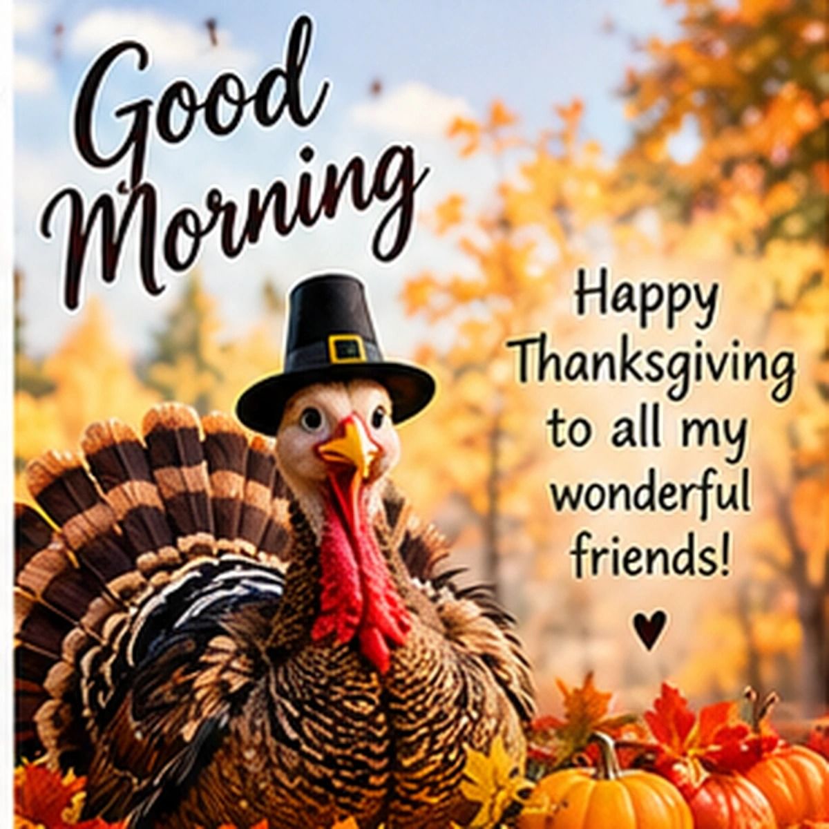 Good Morning Happy Thanksgiving To All My Wonderful Friends