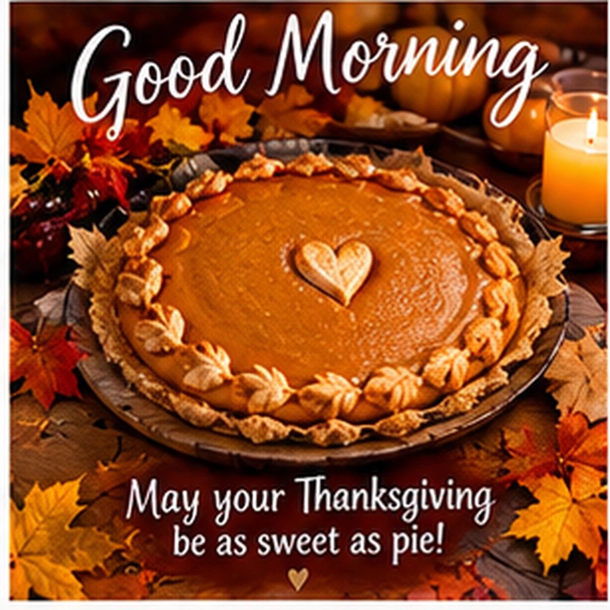 Good Morning May Your Thanksgiving Be As Sweet As Pie