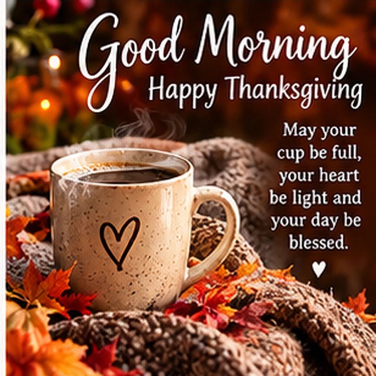 Good Morning Happy Thanksgiving May Your Cup Be Full
