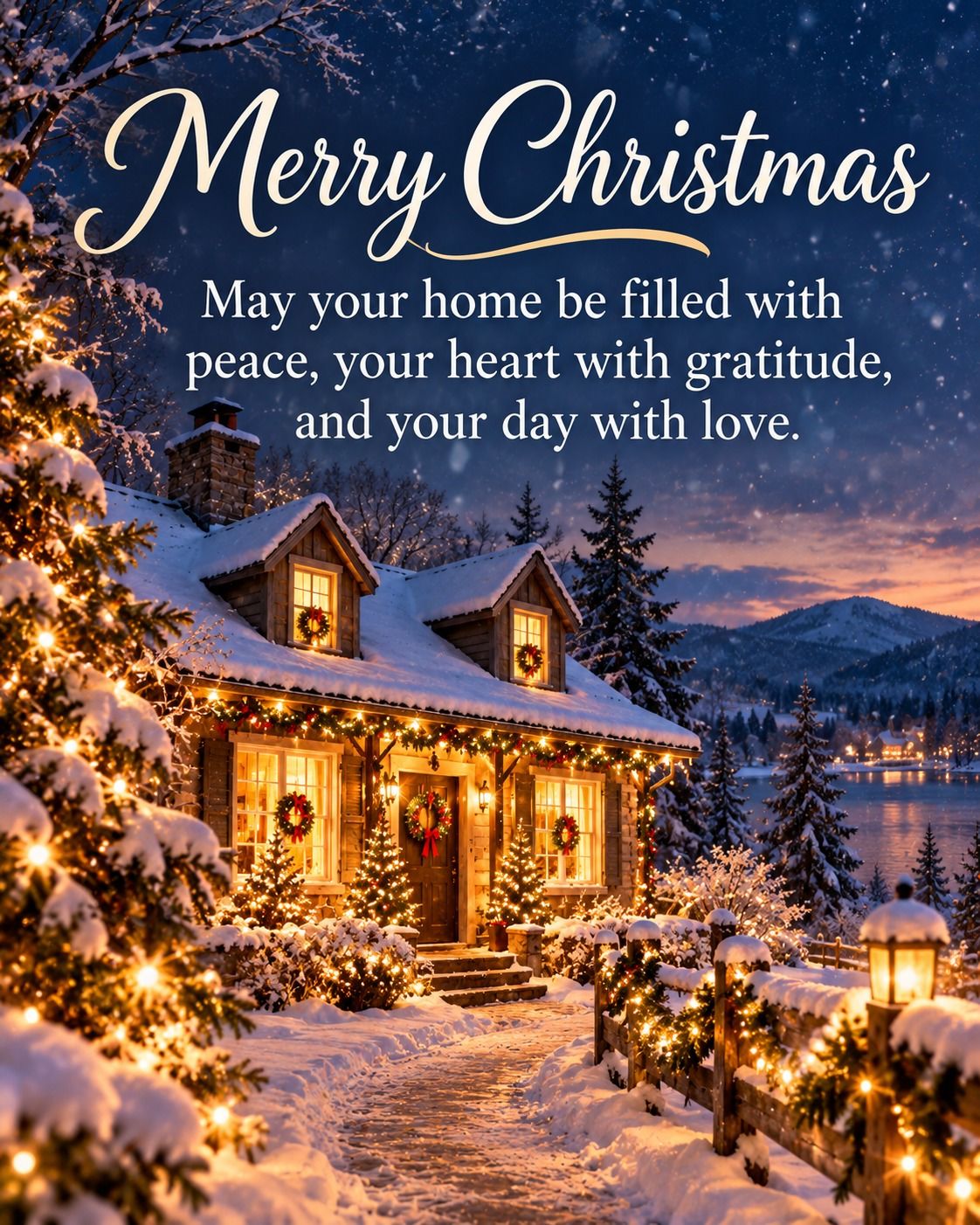 Merry Christmas May Your Home Be Filled With Peace Gratitude And Love