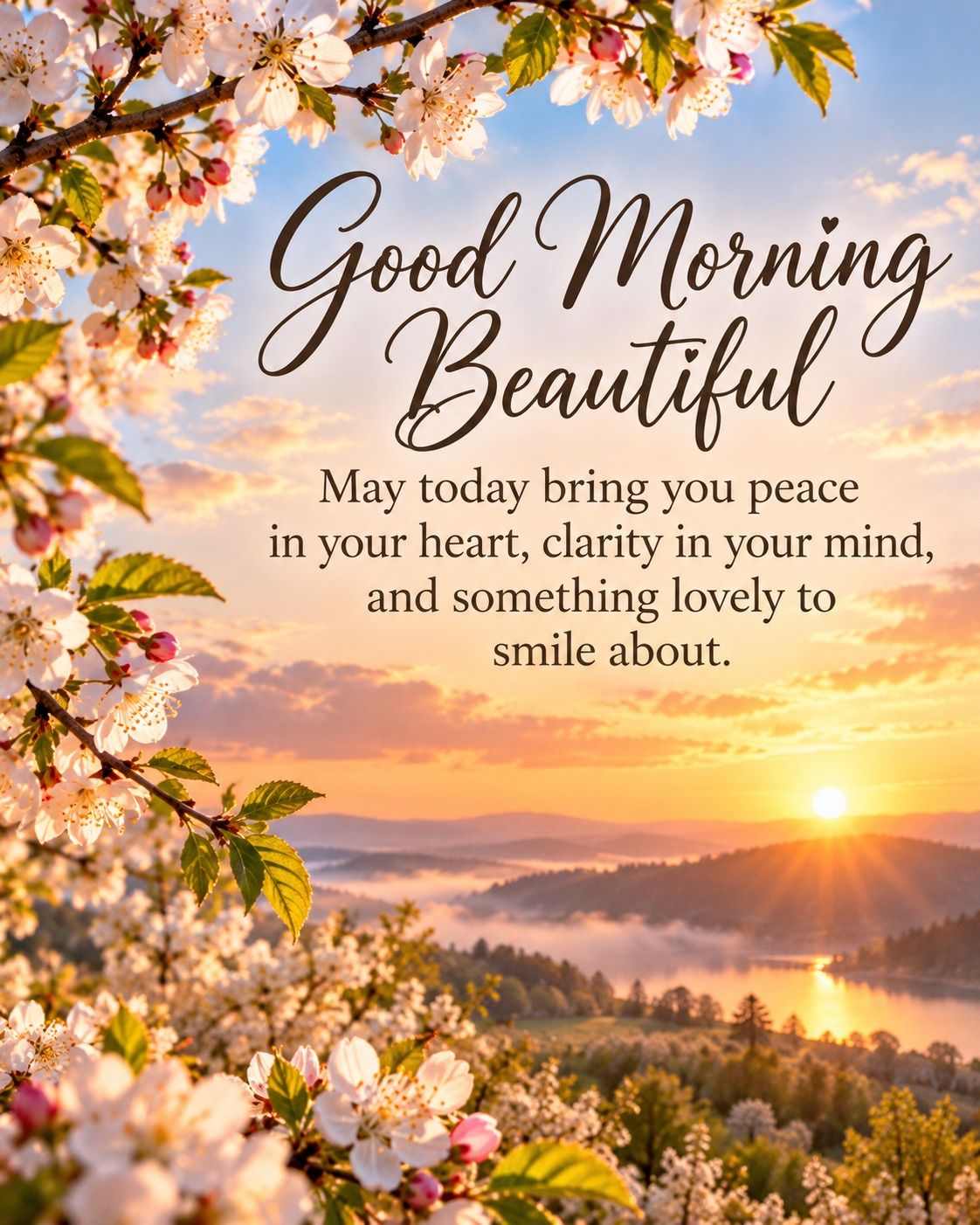 Good Morning Beautiful May Today Bring You Peace In Your Heart