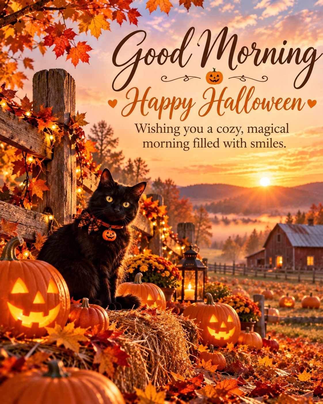 Good Morning Happy Halloween Wishing You A Cozy Magical Morning Filled With Smiles