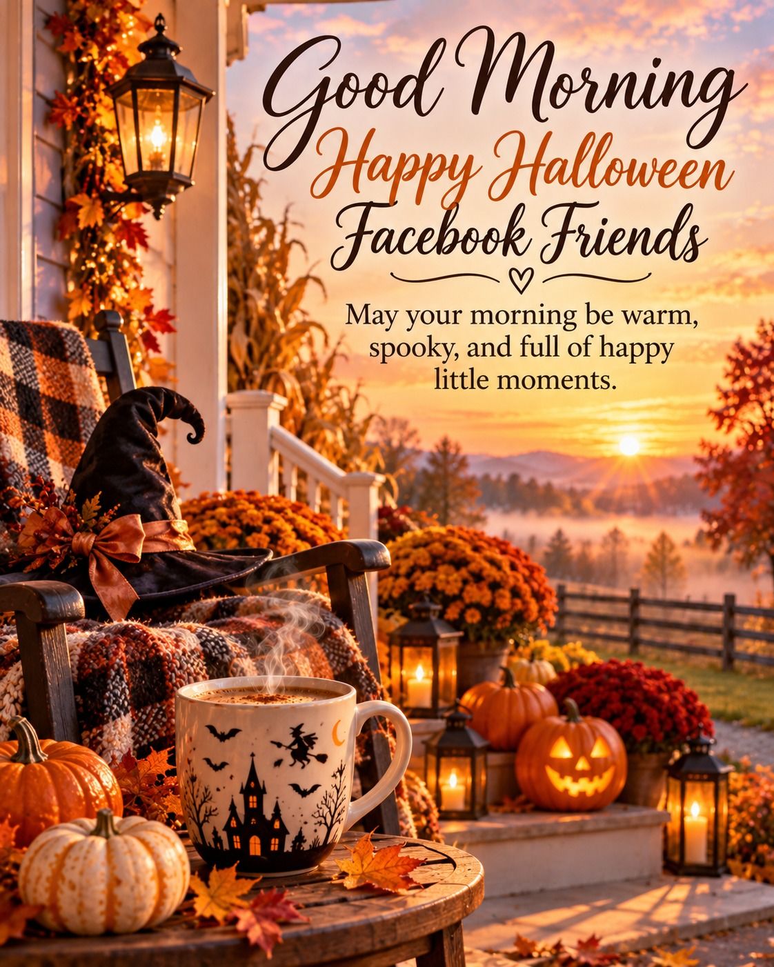 Good Morning Happy Halloween Facebook Friends May Your Morning Be Warm And Spooky