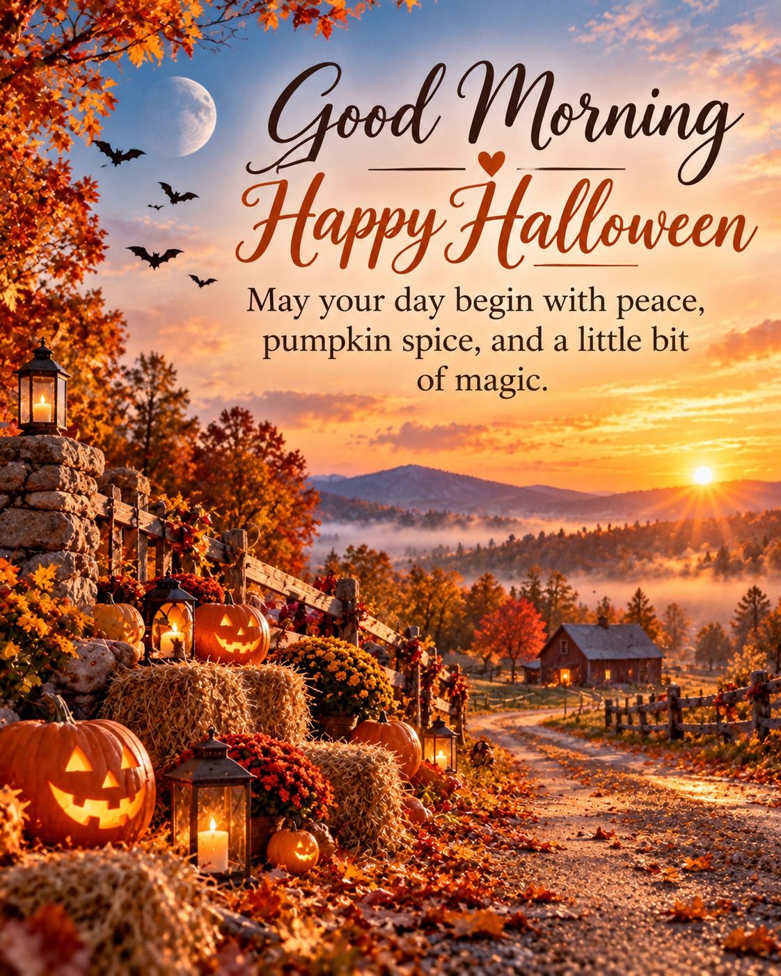 Good Morning Happy Halloween May Your Day Begin With Peace And Pumpkin Spice