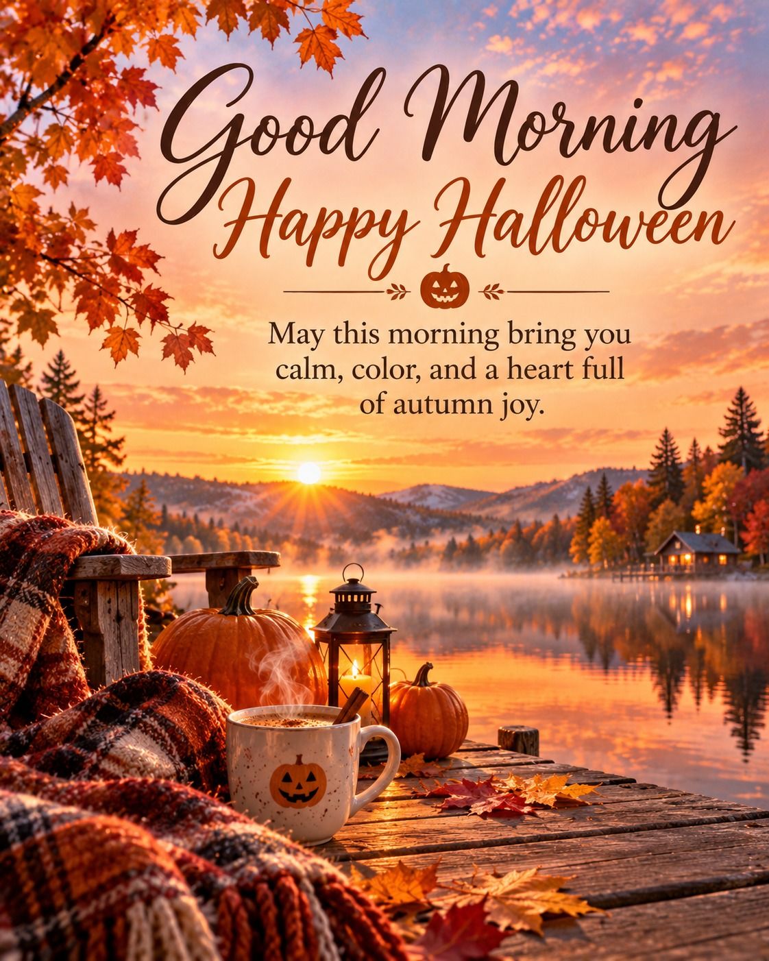 Good Morning Happy Halloween Calm Color And A Heart Full Of Autumn Joy