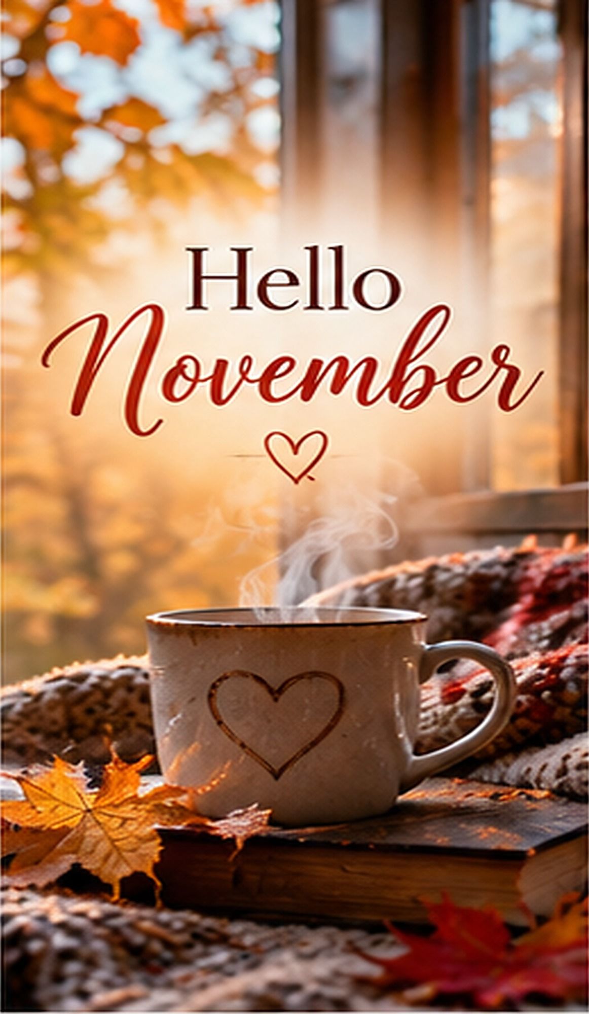 Hello November Cozy Coffee By The Autumn Window
