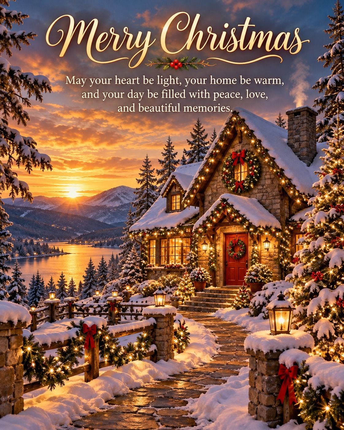 Merry Christmas May Your Heart Be Light And Your Home Be Warm