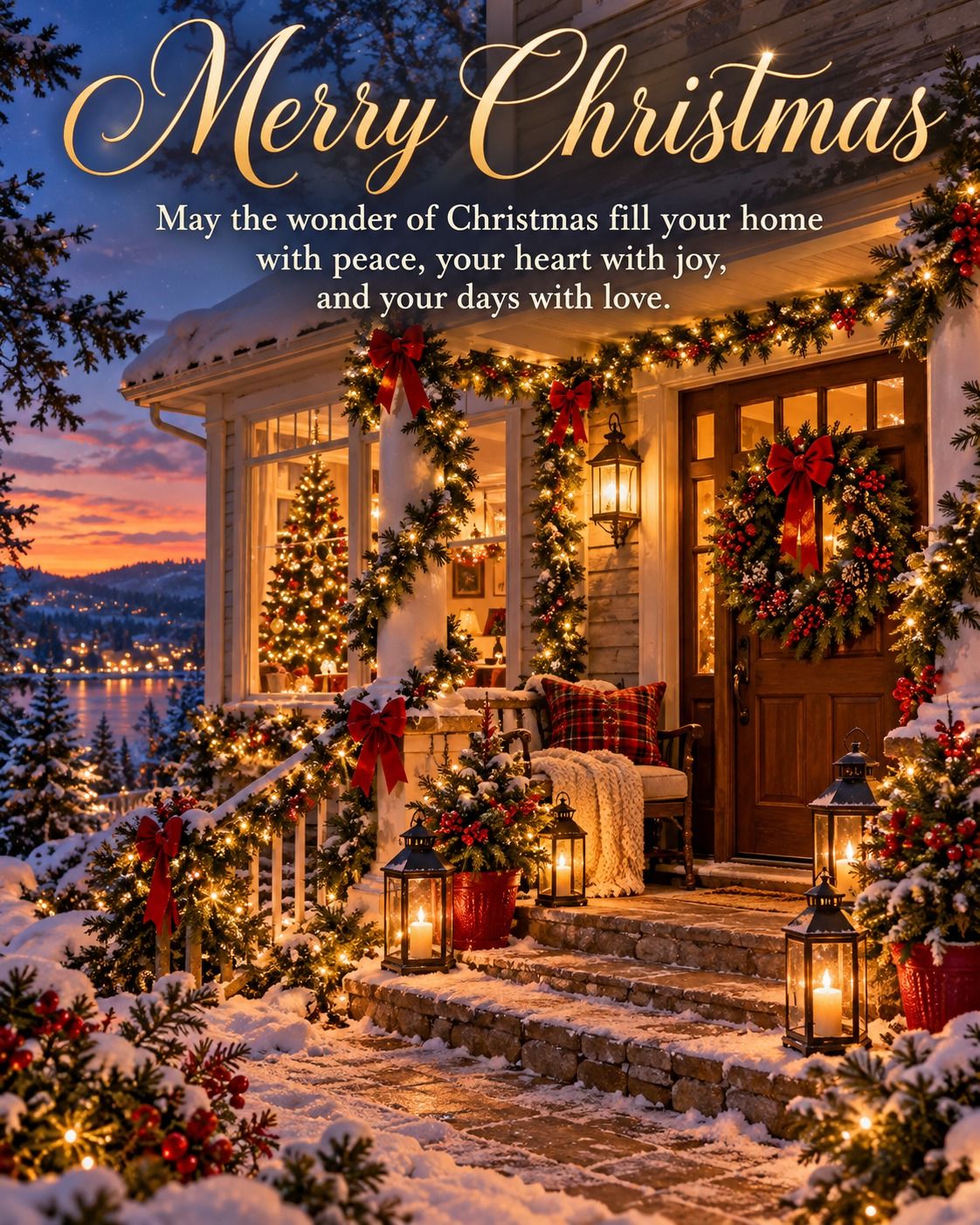 Merry Christmas May The Wonder Of Christmas Fill Your Home With Peace