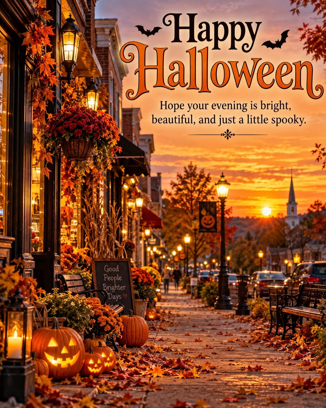 Happy Halloween Hope Your Evening Is Bright Beautiful And Just A Little Spooky