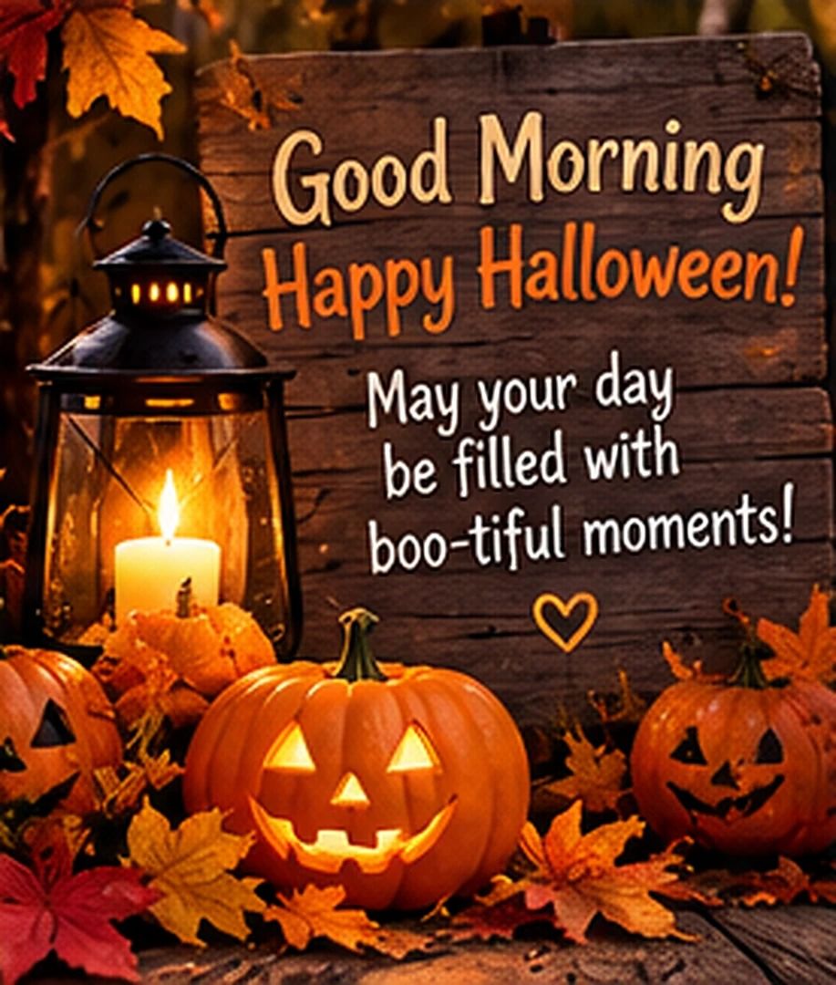 Good Morning Happy Halloween May Your Day Be Filled With Bootiful Moments