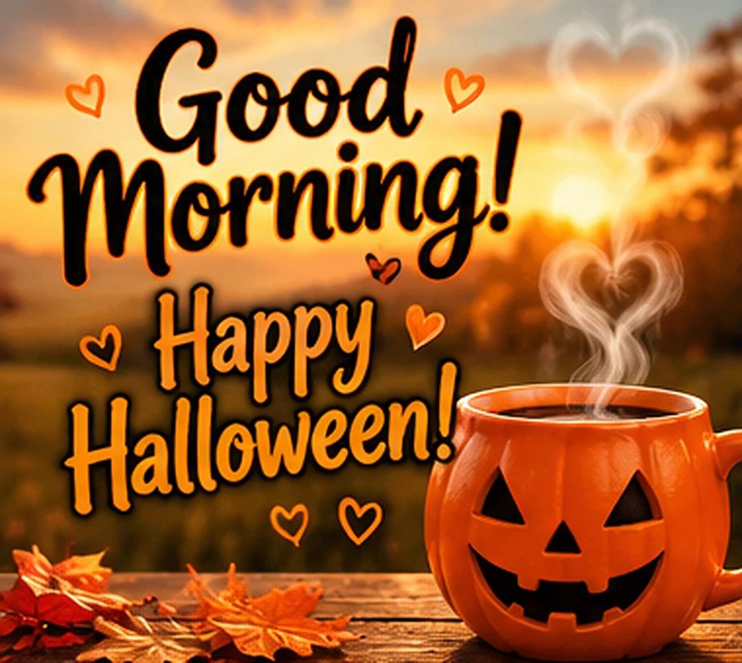 Good Morning Happy Halloween Jack O Lantern Coffee Mug At Sunrise