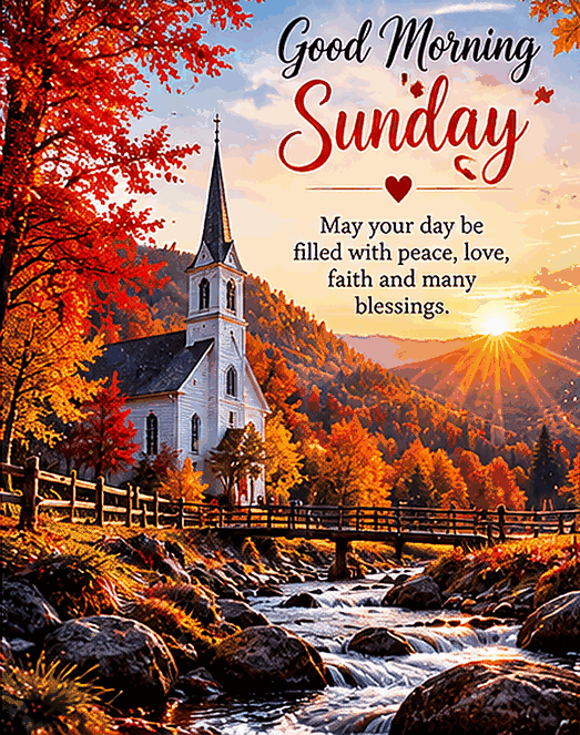 Good Morning Sunday Peace Love Faith And Many Blessings Gif