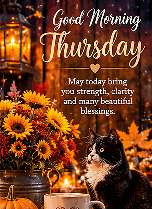 Good Morning Thursday Strength Clarity And Beautiful Blessings GIF