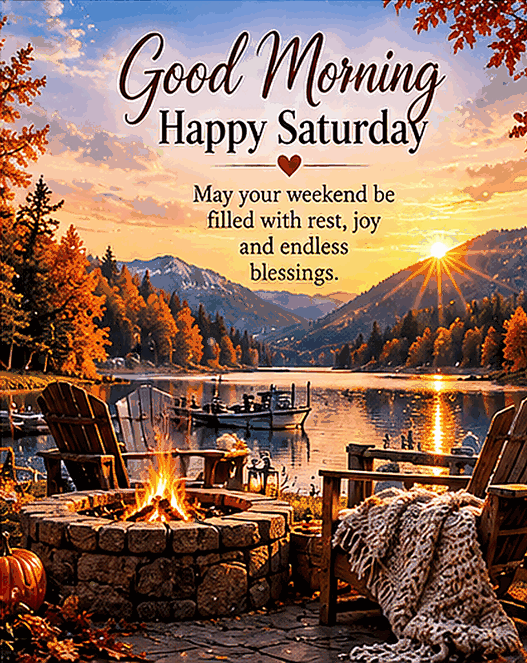 Good Morning Happy Saturday Weekend Rest And Joy Gif