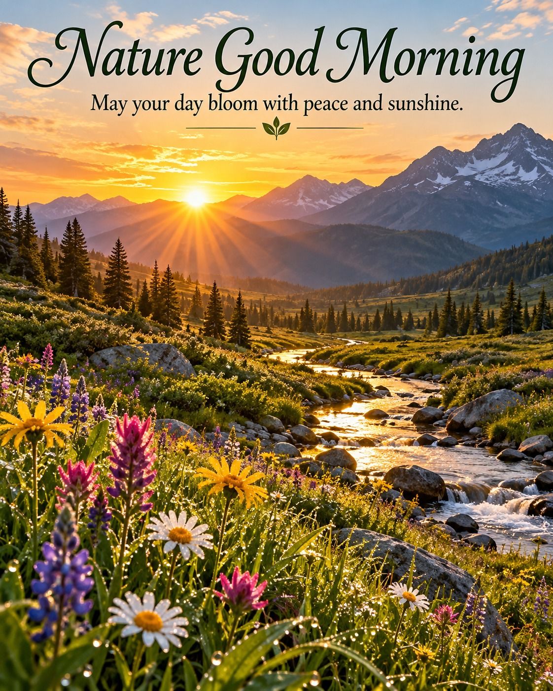 Nature Good Morning May Your Day Bloom With Peace And Sunshine
