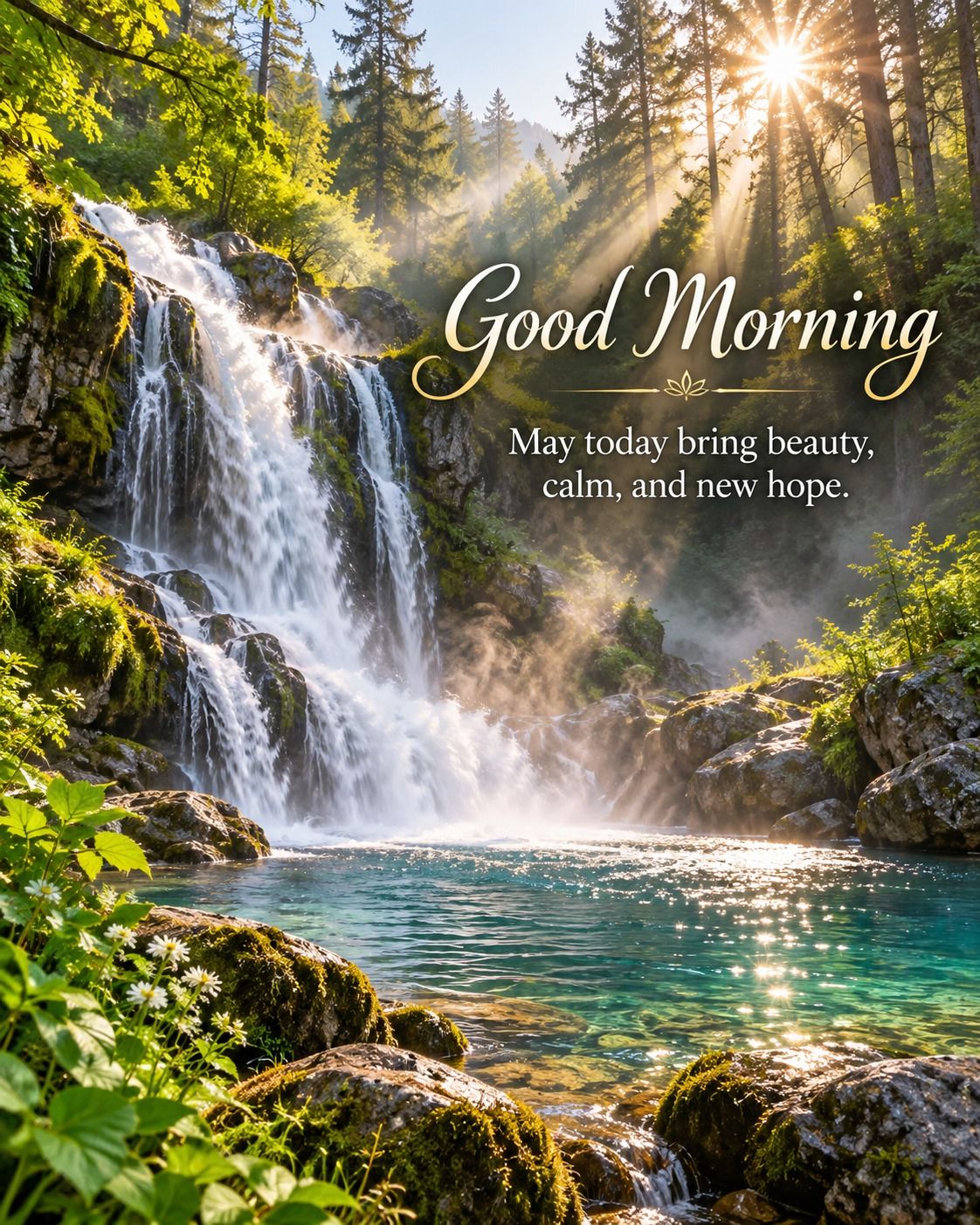 Good Morning May Today Bring Beauty Calm And New Hope Waterfall