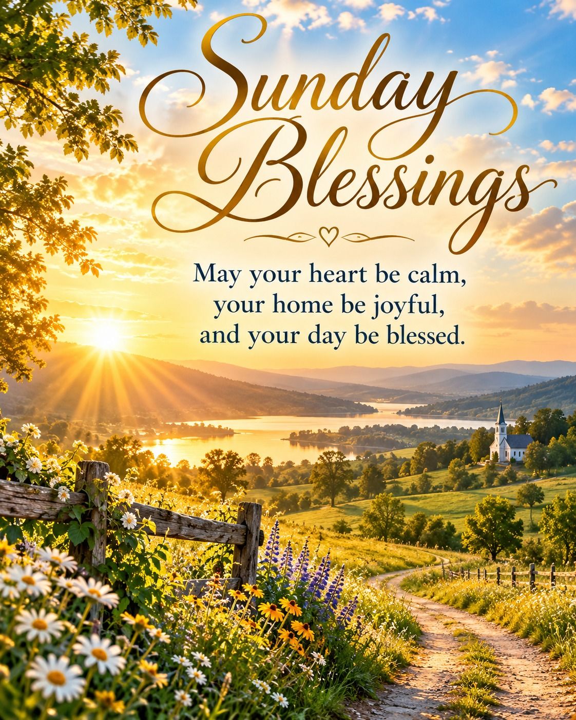 Sunday Blessings May Your Heart Be Calm And Your Day Be Blessed