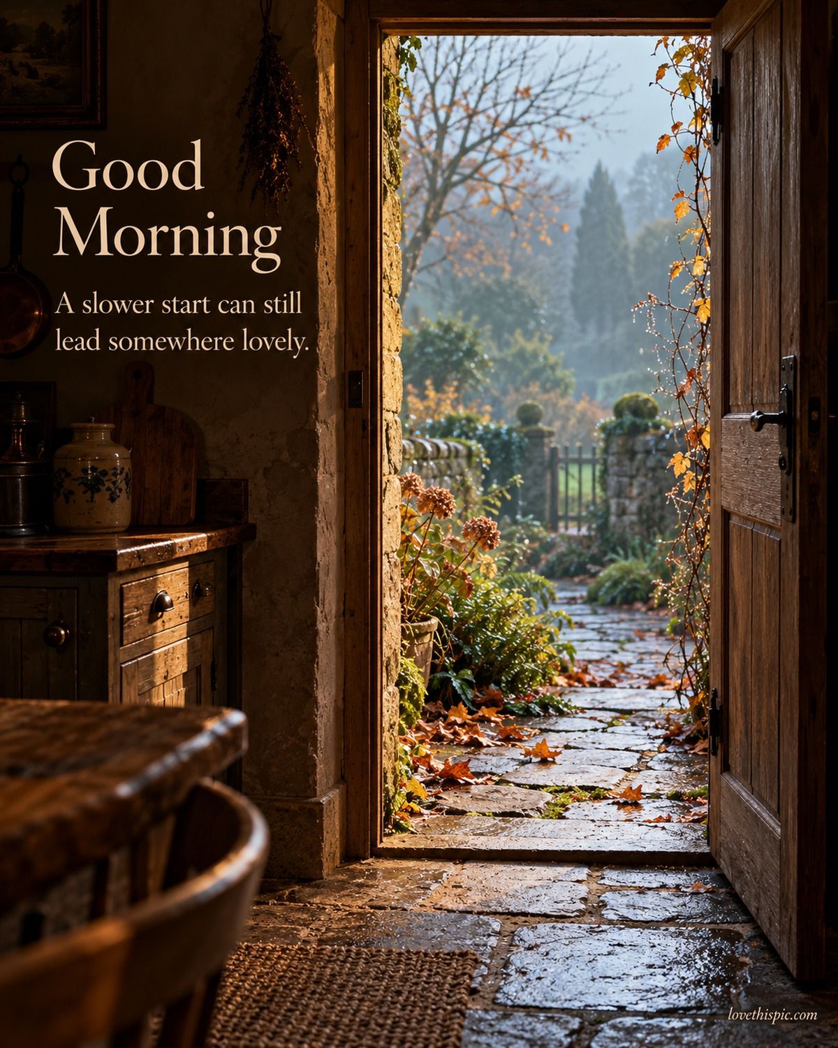 Good Morning A Slower Start Can Still Lead Somewhere Lovely Garden Door