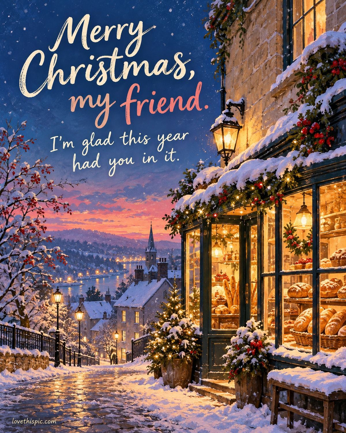 Merry Christmas My Friend I'm Glad This Year Had You In It