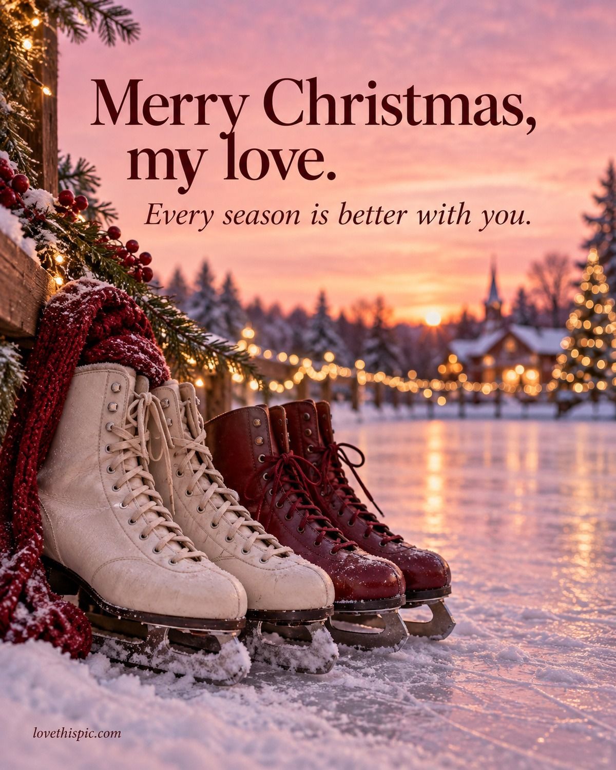 Merry Christmas My Love Every Season Is Better With You Ice Skates