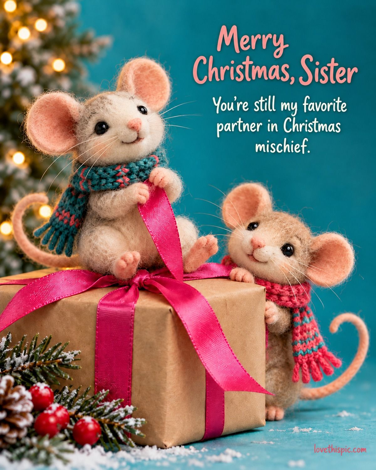 Merry Christmas Sister You're Still My Favorite Partner In Christmas Mischief