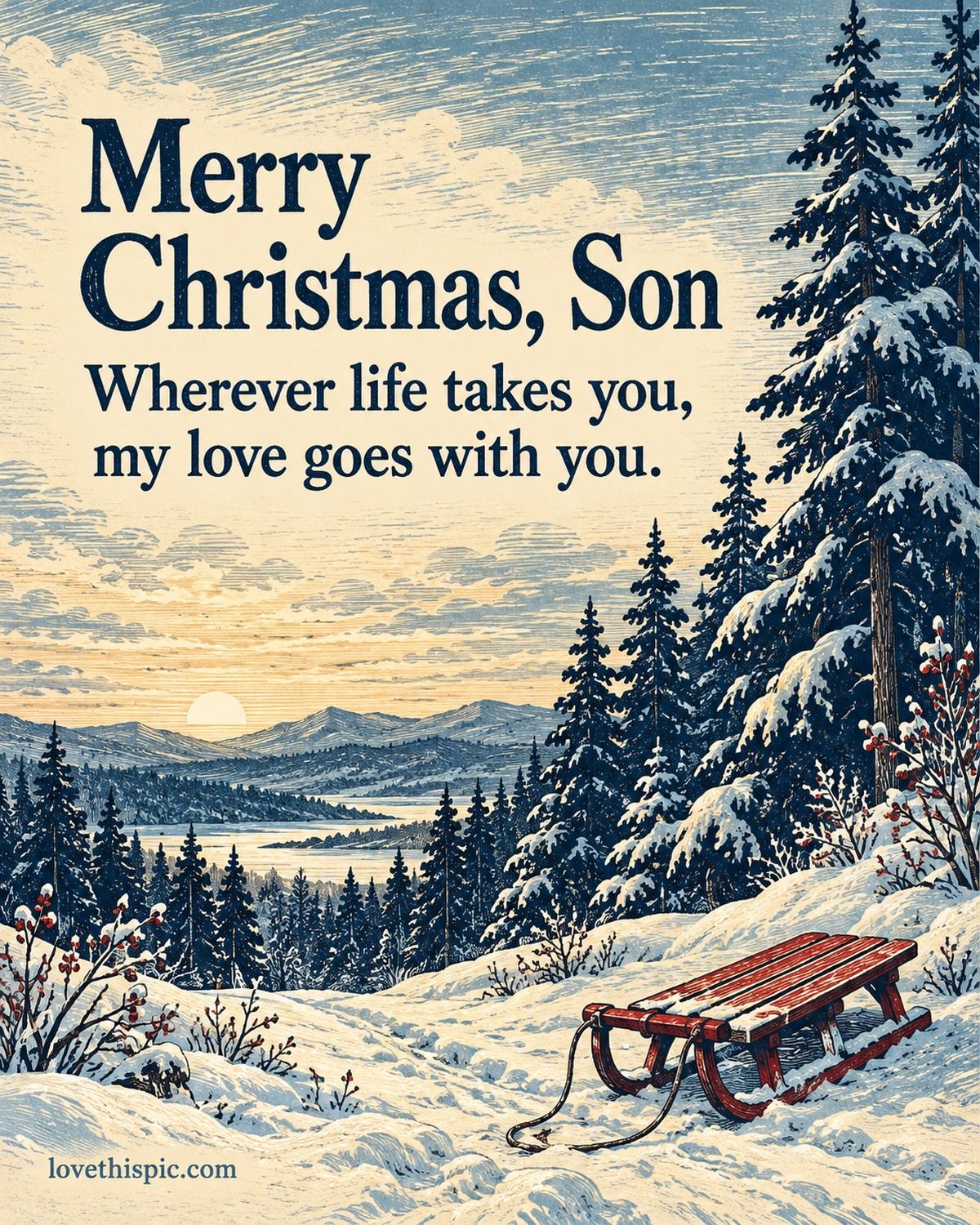 Merry Christmas Son Wherever Life Takes You My Love Goes With You