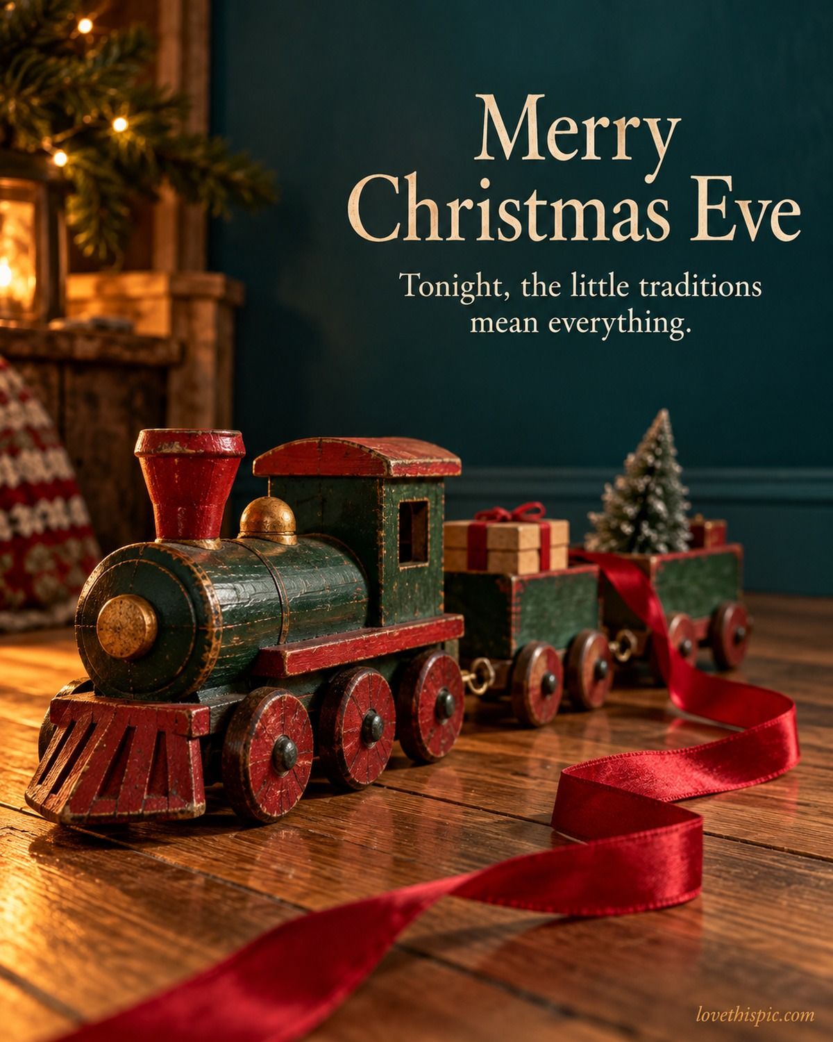 Merry Christmas Eve Tonight The Little Traditions Mean Everything Toy Train