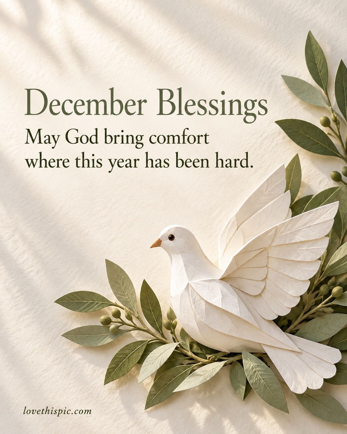 December Blessings May God Bring Comfort Where This Year Has Been Hard