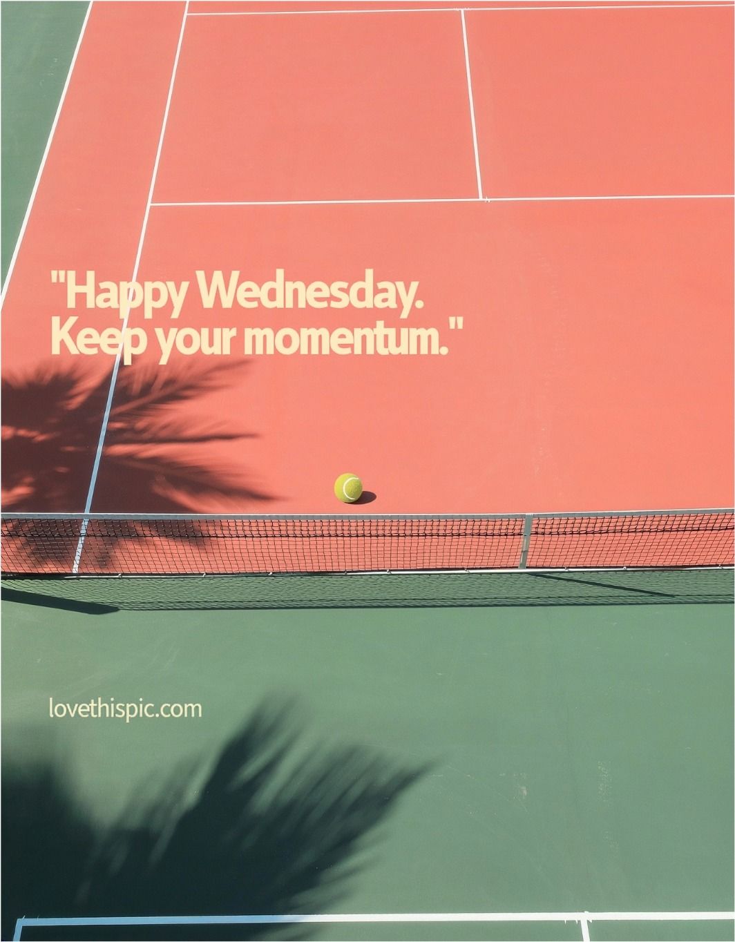 Happy Wednesday Keep Your Momentum Tennis Court