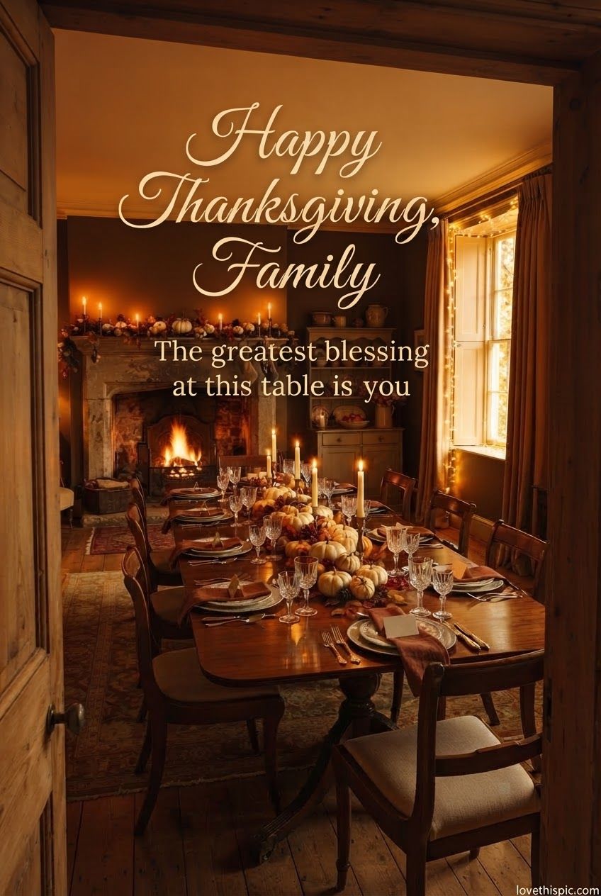 Happy Thanksgiving Family The Greatest Blessing At This Table Is You