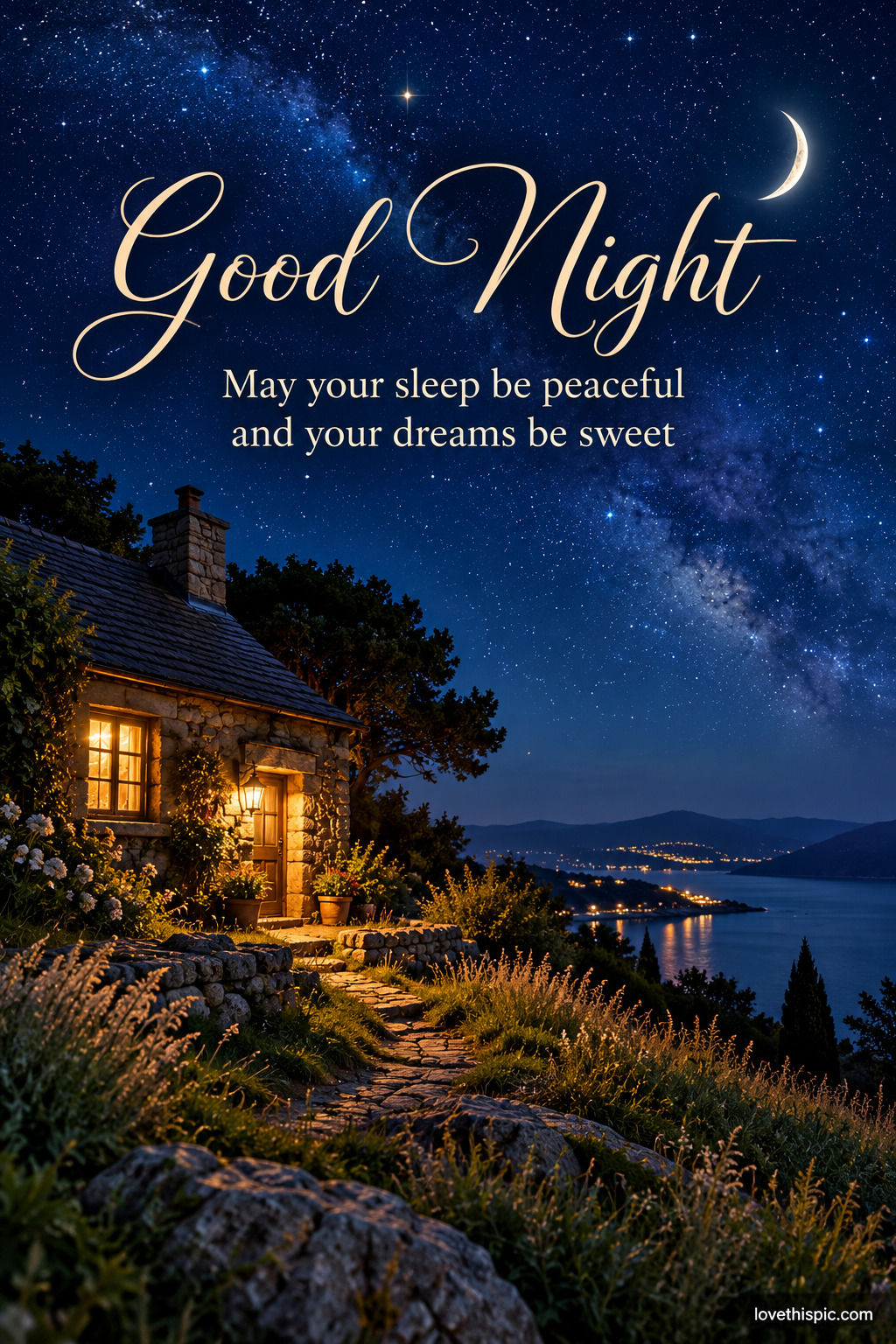 Good Night May Your Sleep Be Peaceful And Your Dreams Be Sweet