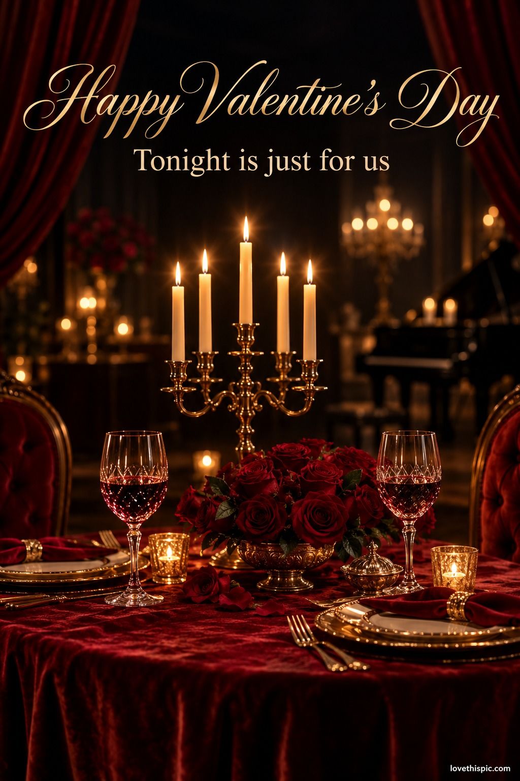 Happy Valentines Day Tonight Is Just For Us Candlelit Dinner
