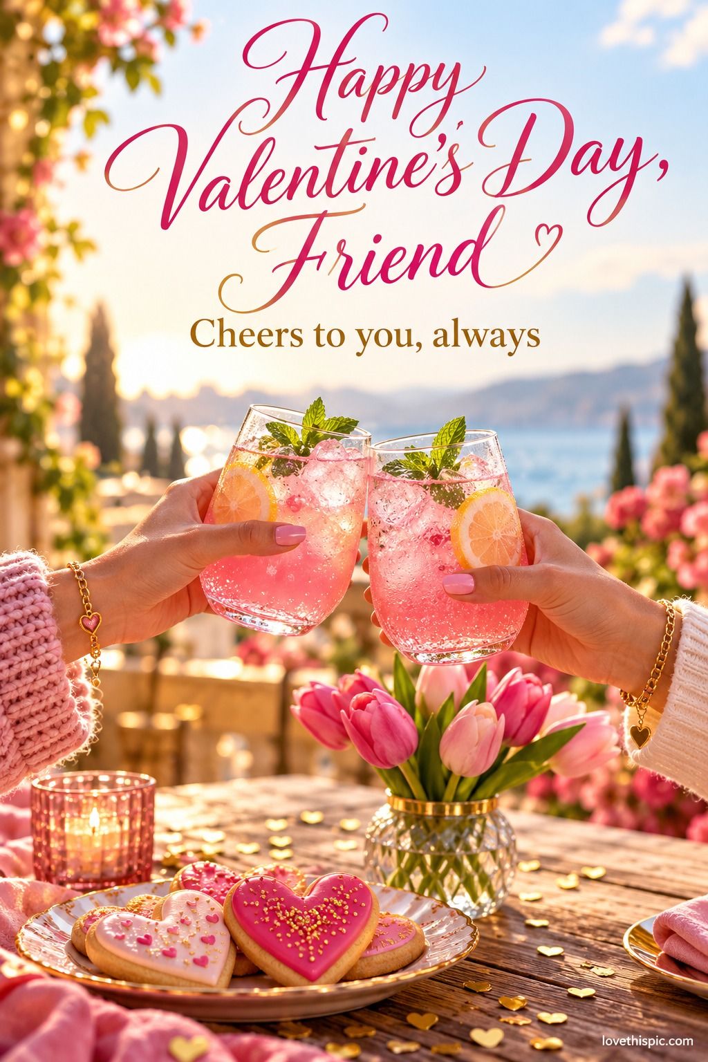 Happy Valentines Day Friend Cheers To You Always