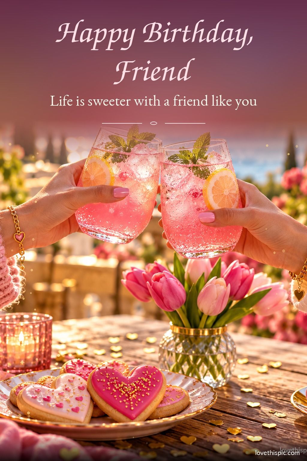 Happy Birthday Friend Life Is Sweeter With A Friend Like You