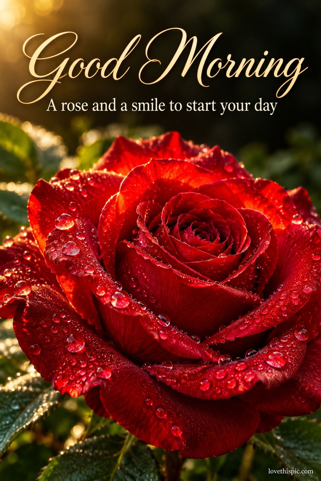 Good Morning A Rose And A Smile To Start Your Day