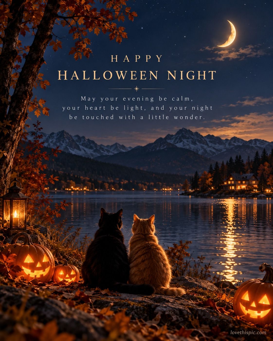 Happy Halloween Night May Your Evening Be Calm And Your Night Be Touched With A Little Wonder
