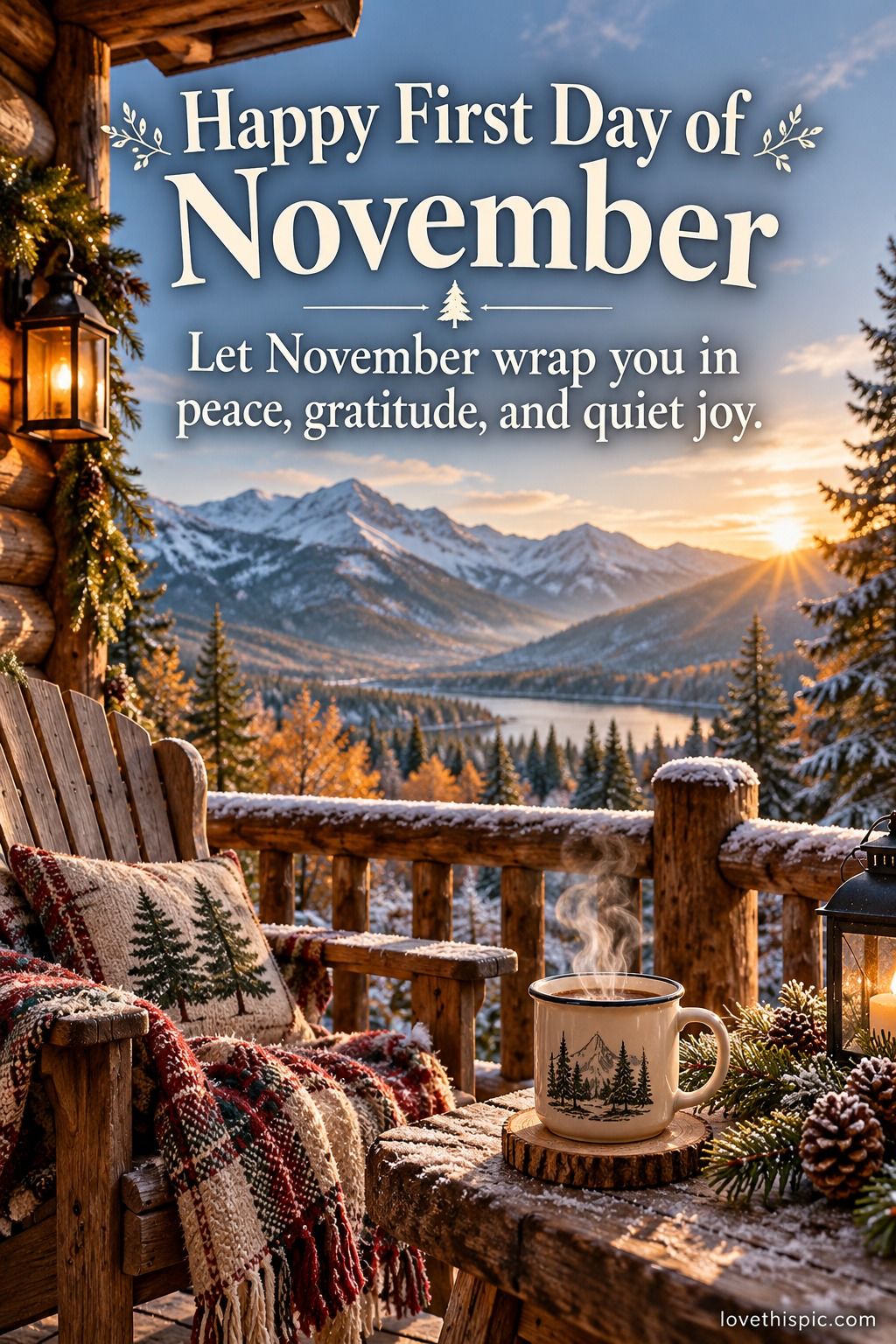 Happy First Day Of November Let November Wrap You In Peace Gratitude And Quiet Joy