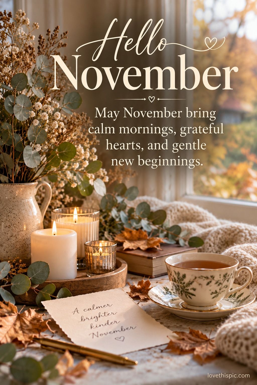 Hello November May November Bring Calm Mornings Grateful Hearts And Gentle New Beginnings