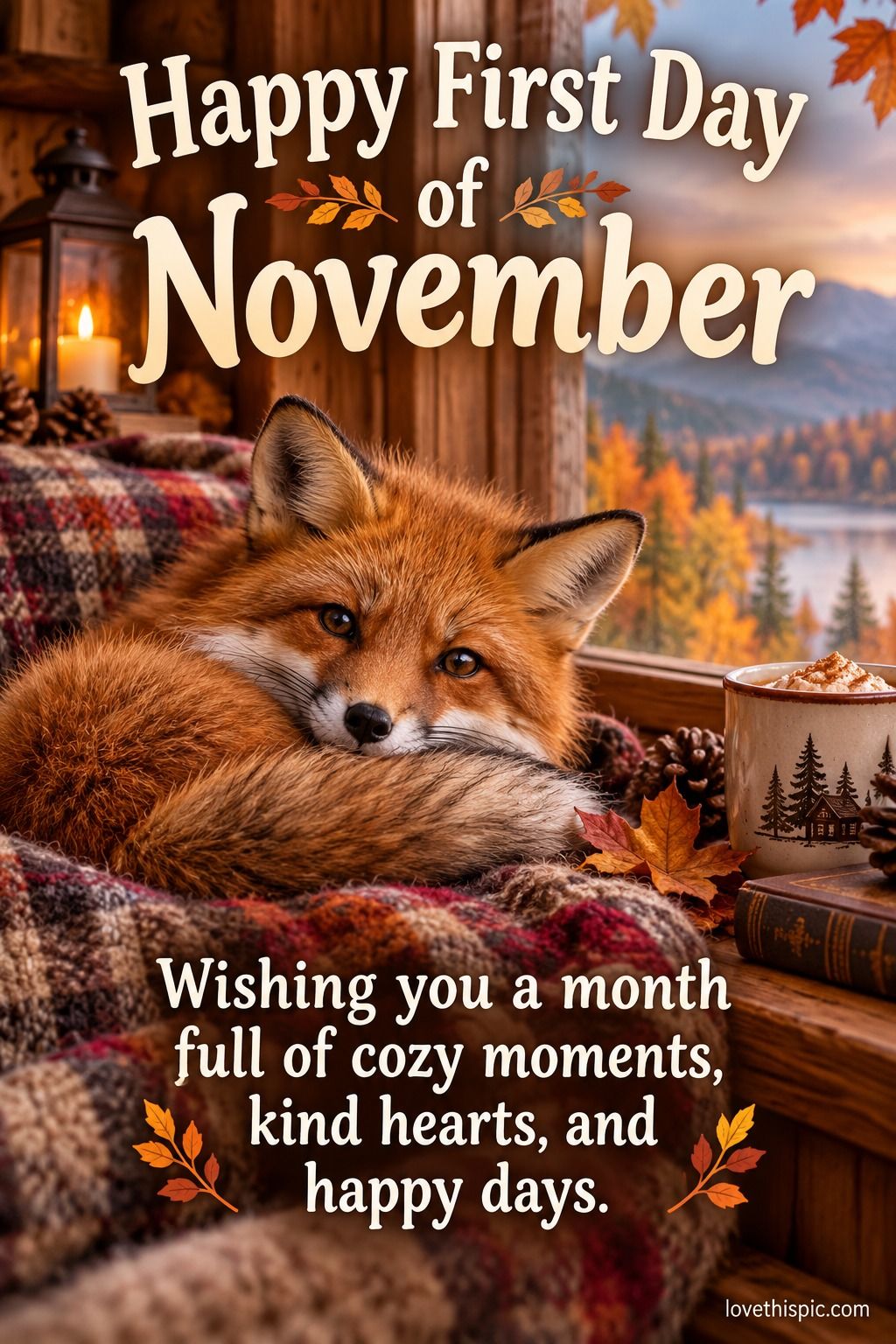 Happy First Day Of November Wishing You A Month Full Of Cozy Moments Kind Hearts And Happy Days