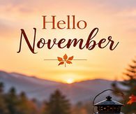 Hello November Pumpkin And Candle Lantern