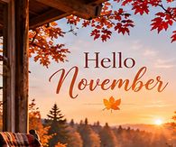 Hello November Porch Rocking Chair Lake Sunrise