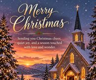 Merry Christmas Sending You Christmas Cheer Quiet Joy And Love And Wonder