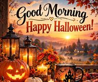 Good Morning Happy Halloween Cozy Lanterns And Haunted House Mug