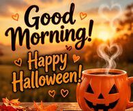Good Morning Happy Halloween Jack O Lantern Coffee Mug At Sunrise