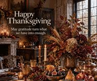 Happy Thanksgiving Candlelit Harvest Table Gif