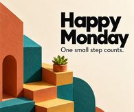 Happy Monday One Small Step Counts Colorful Stairs