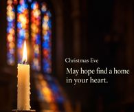 Christmas Eve May Hope Find A Home In Your Heart Candle And Stained Glass