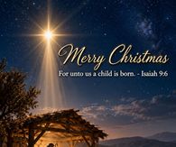 Merry Christmas For Unto Us A Child Is Born Isaiah 9 6 Nativity Under The Star