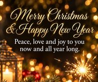 Merry Christmas And Happy New Year Peace Love And Joy To You All Year Long