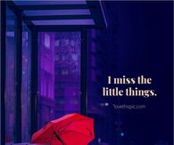 I Miss The Little Things Red Umbrella In The Rain